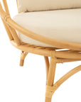 Chair+Cushion Rattan/Textile Natural/White - vivahabitat.com