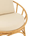 Chair+Cushion Rattan/Textile Natural/White - vivahabitat.com