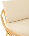 Chair+Cushion Rattan/Textile Natural/White - vivahabitat.com