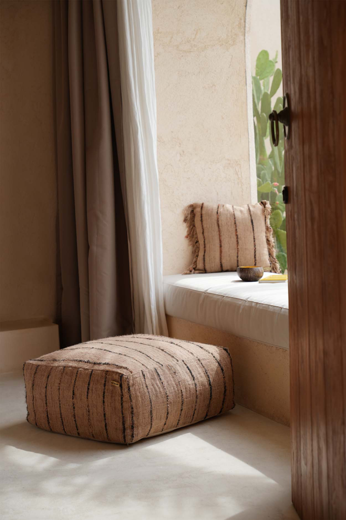The Oh My Gee Pouf - Beige Black