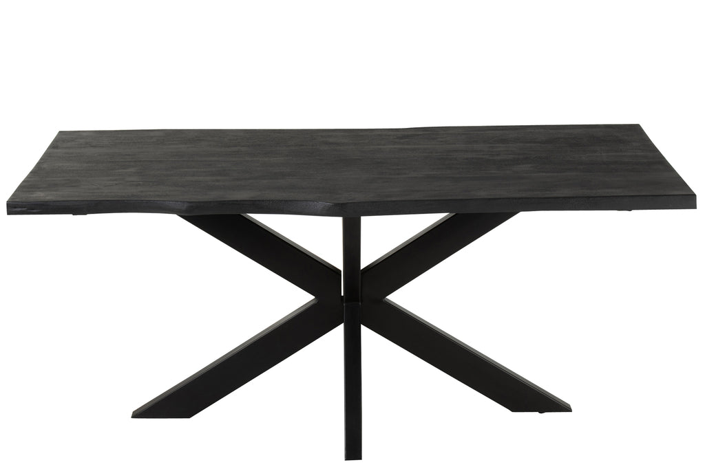 Dining Table Gerard Mango Wood Black - vivahabitat.com