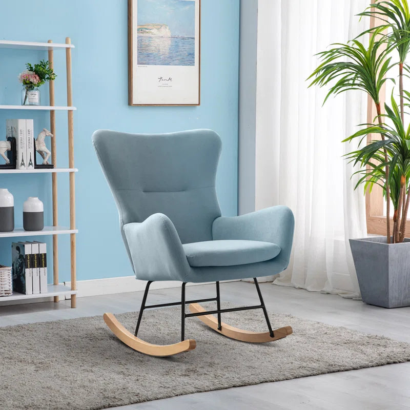 Meno 26&#39;&#39;Wide Modern Stylish Upholstered Arms Nursery Rocking Accent Chair - USA shipping only - vivahabitat.com