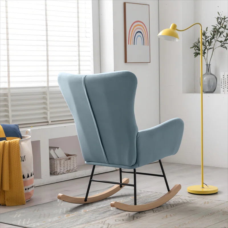 Meno 26&#39;&#39;Wide Modern Stylish Upholstered Arms Nursery Rocking Accent Chair - USA shipping only - vivahabitat.com