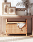 Japandi Wooden Storage Trunk and Bench