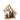 Nativity Scene House Wood/Ceramic Natural/Black