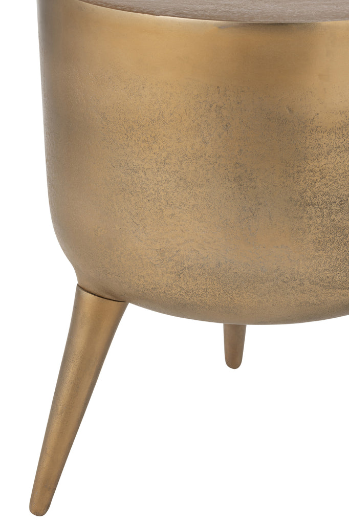 Accent Table / Stool Fone Aluminium Gold - vivahabitat.com