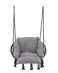 Venture Home Hamtic Swing Steel/Fabric - Grey / w pillows - vivahabitat.com