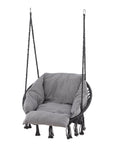 Venture Home Hamtic Swing Steel/Fabric - Grey / w pillows - vivahabitat.com